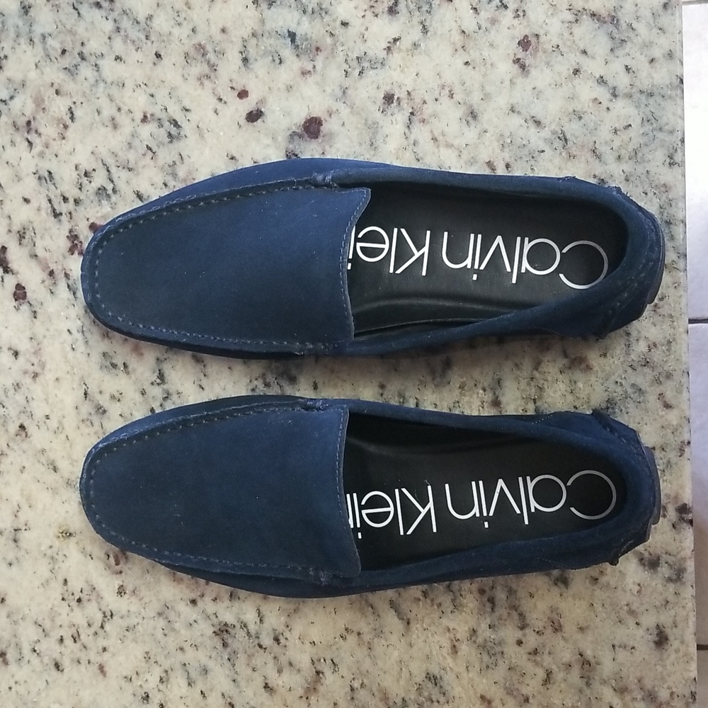 Calvin Klein Men's Navy blue suede loafers
